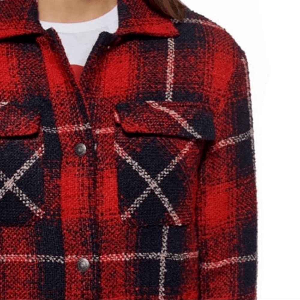 ⚡️Levi Stratus & CO Plaid Jacket Red/Blue Size Medium - Picture 3 of 10